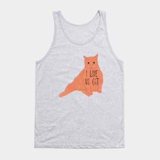 I Love My Fat Orange Cat Tank Top